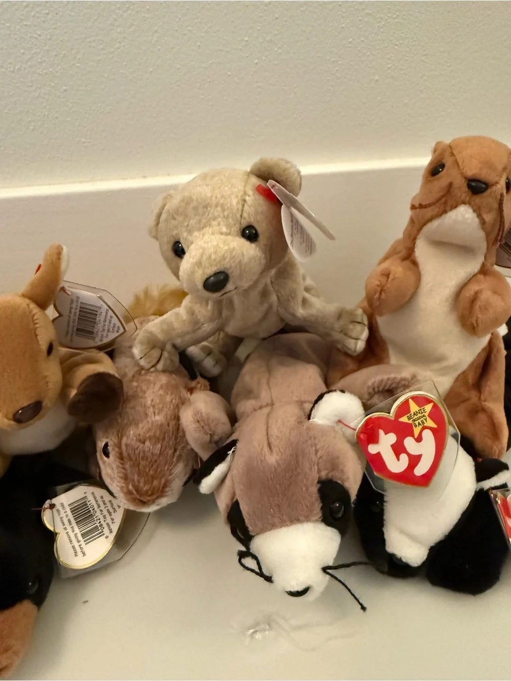 NWT Vintage Ty Beanie Babies Bundle of (8) Woodland Creatures Forest Animals